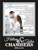 shadow box with wedding engagement photo from Fireside Emporium